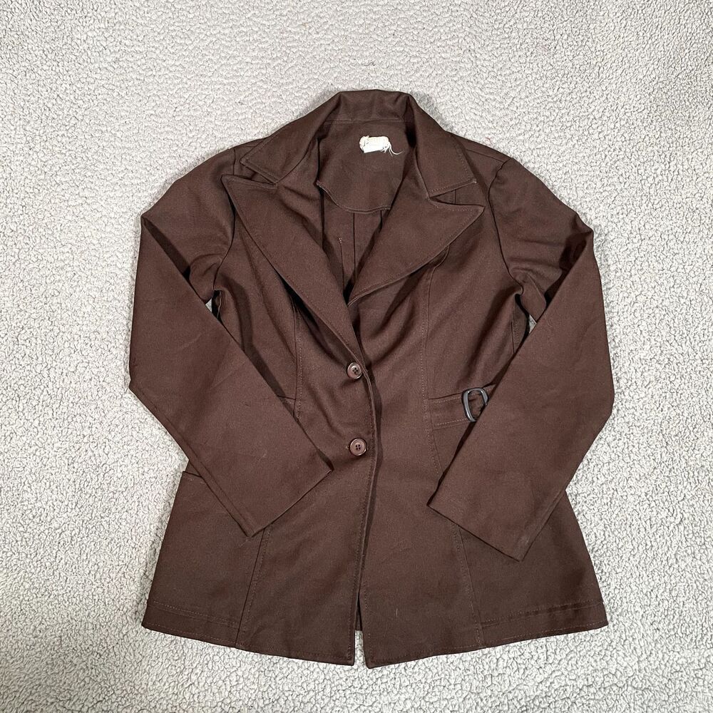 Vintage La Moda Jacket Women's Button Up Blazer Brown 70s 80s Large